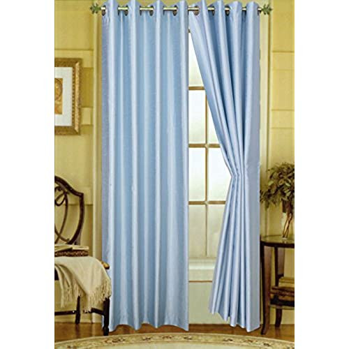 Light Blue Kitchen Curtains
 Light Blue Curtains Faux Silk Amazon