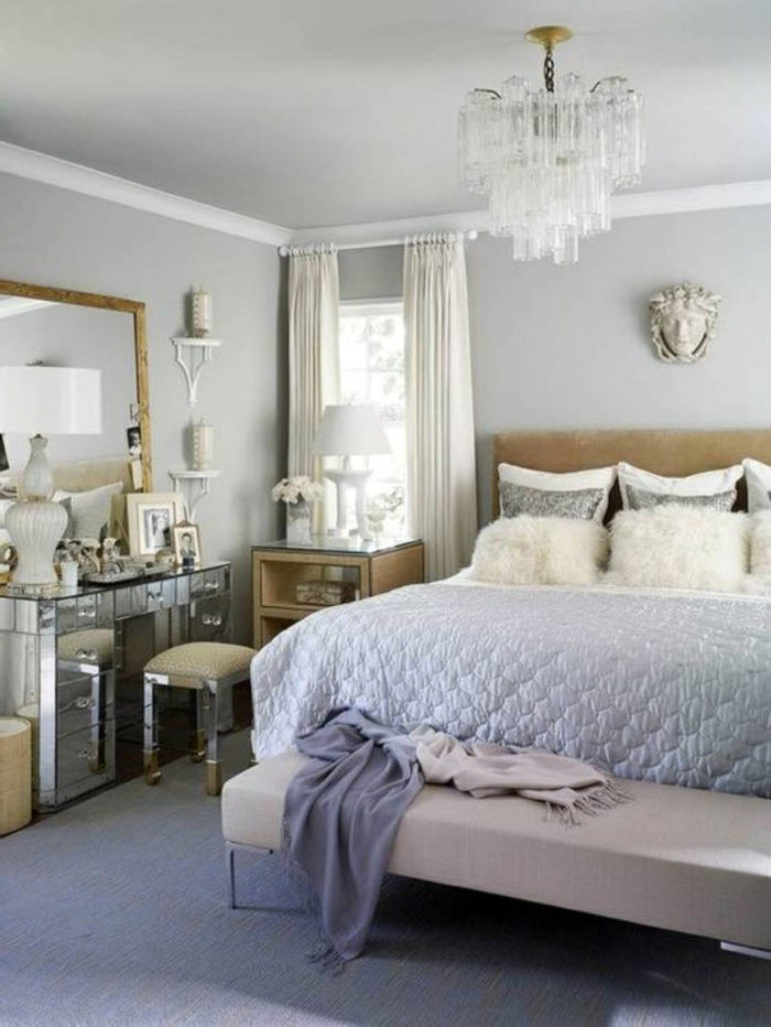 Light Blue Master Bedroom
 Sparkles and Shoes