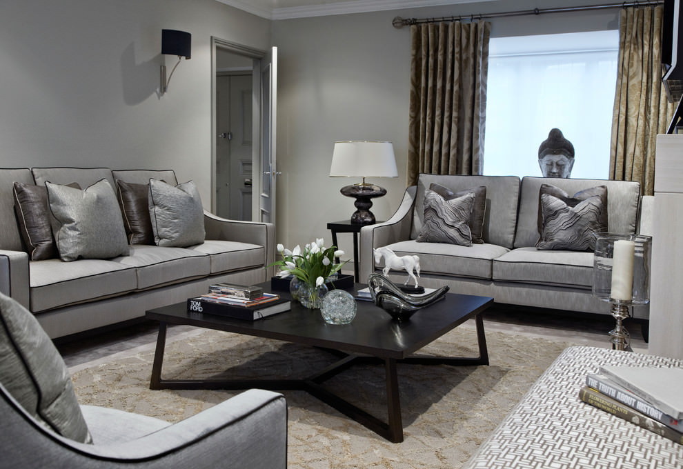 Light Gray Living Room
 24 Gray Sofa Living Room Furniture Designs Ideas Plans