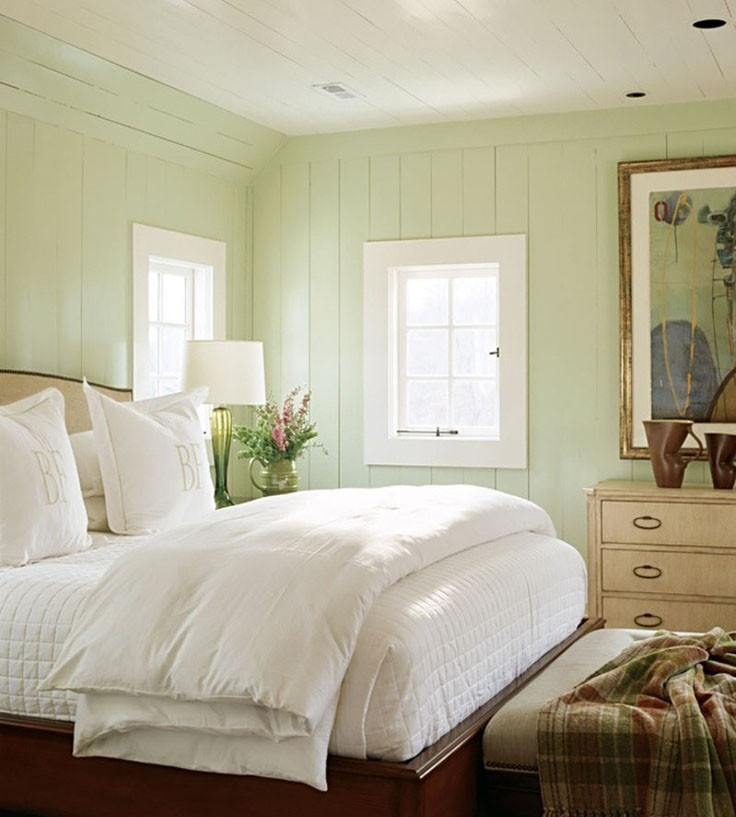 Light Green Bedroom
 TwoCreativeWomen August Color of the Month Mint Green