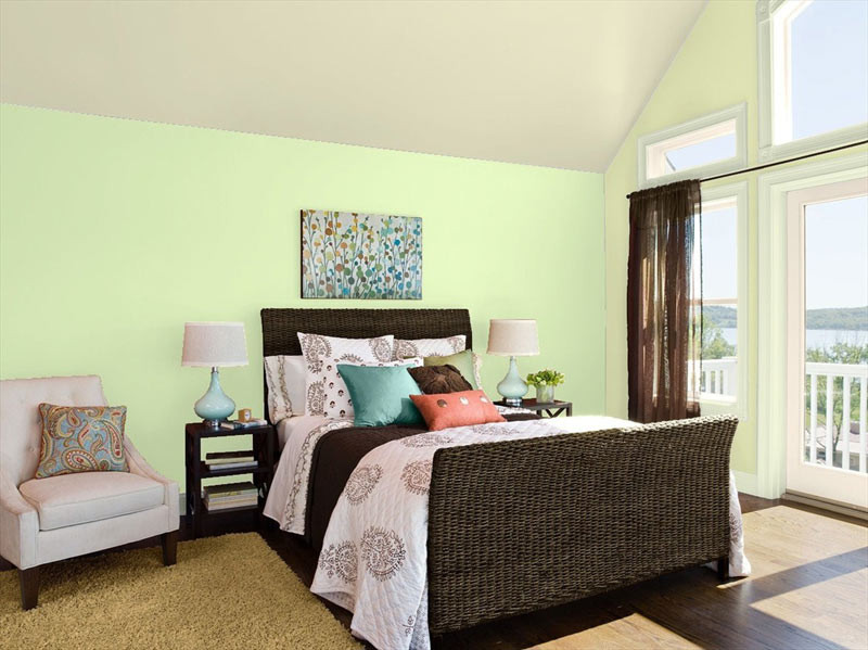Light Green Bedroom
 How Paint Color Affects Property Values