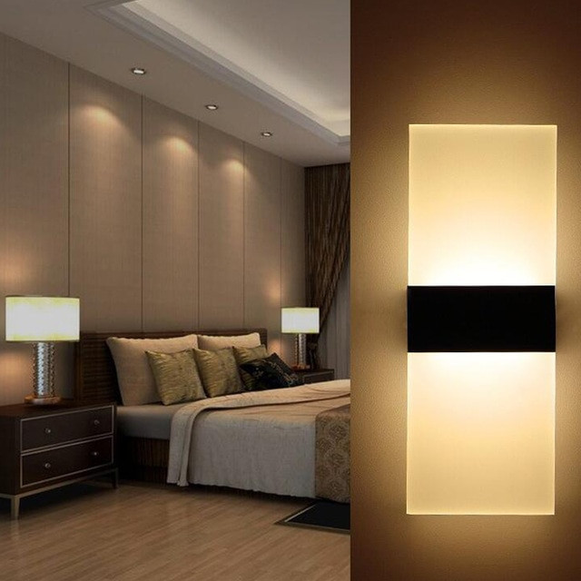 Light Sconces For Living Room
 Modern LED Wall Lamp Acryl Metal Home Lighting Bedroom