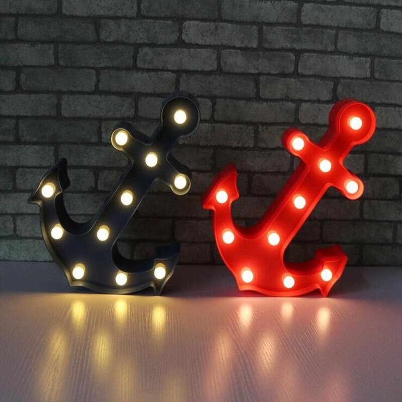 Light Up Signs For Bedroom
 Anchor Blue Red 11 LED Marquee Sign LIGHT UP Vintage Night