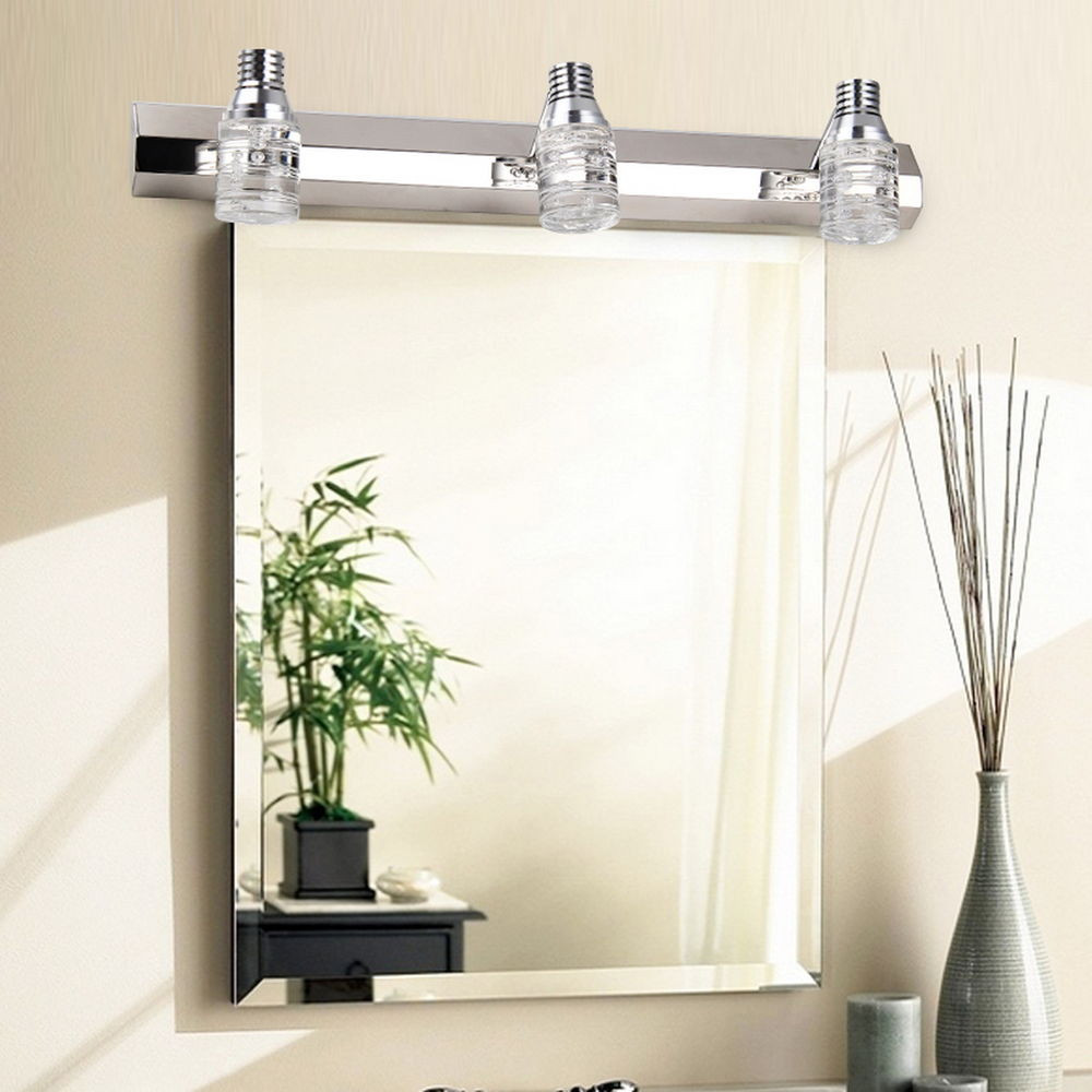 Lighting Bathroom Mirrors
 3 Light Wall Sconce Crystal Bathroom Mirror Light Fixture