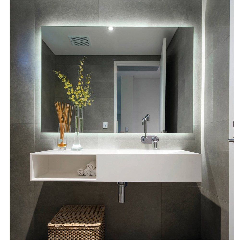 Lighting Bathroom Mirrors
 Backlit Bathroom Mirror with LED light