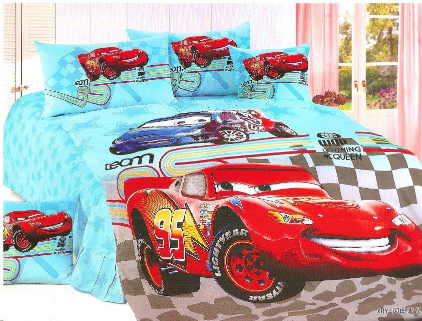 Lightning Mcqueen Bedroom Set
 lightning McQueen Cars bedding set single twin size