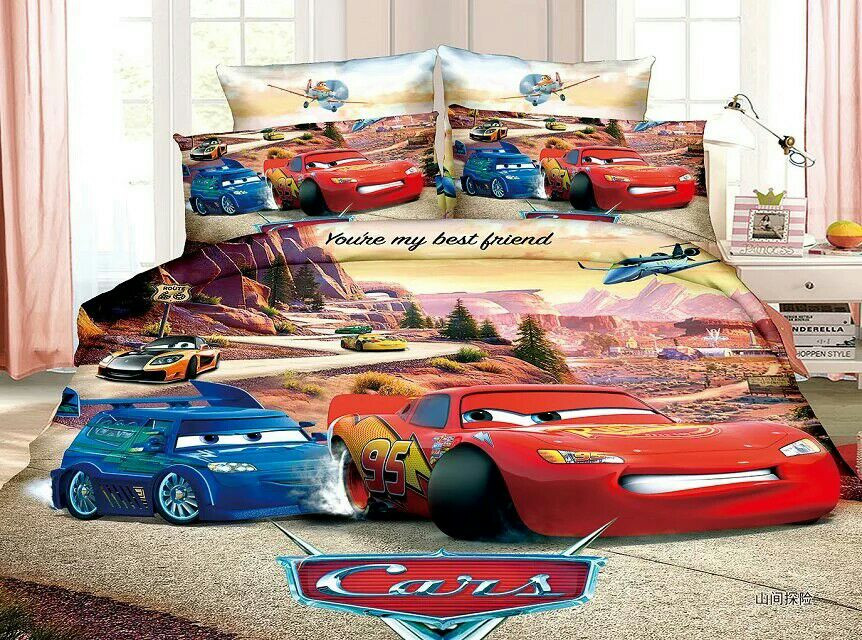 Lightning Mcqueen Bedroom Sets
 Lightning McQueen Car bedding Set Children s Boy s bedroom
