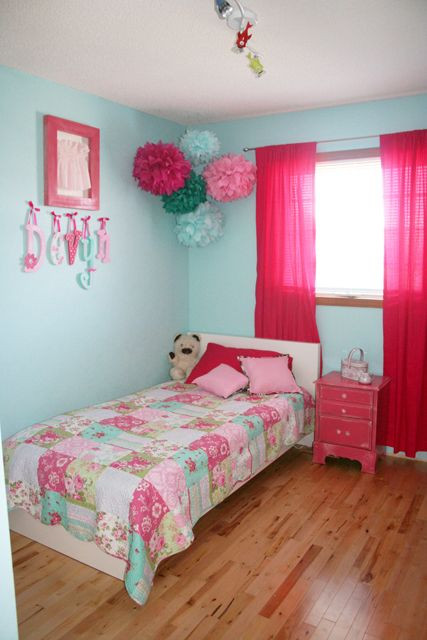 Little Girl Bedroom Paint Ideas
 Pink and blue Big Girl Room Reveal