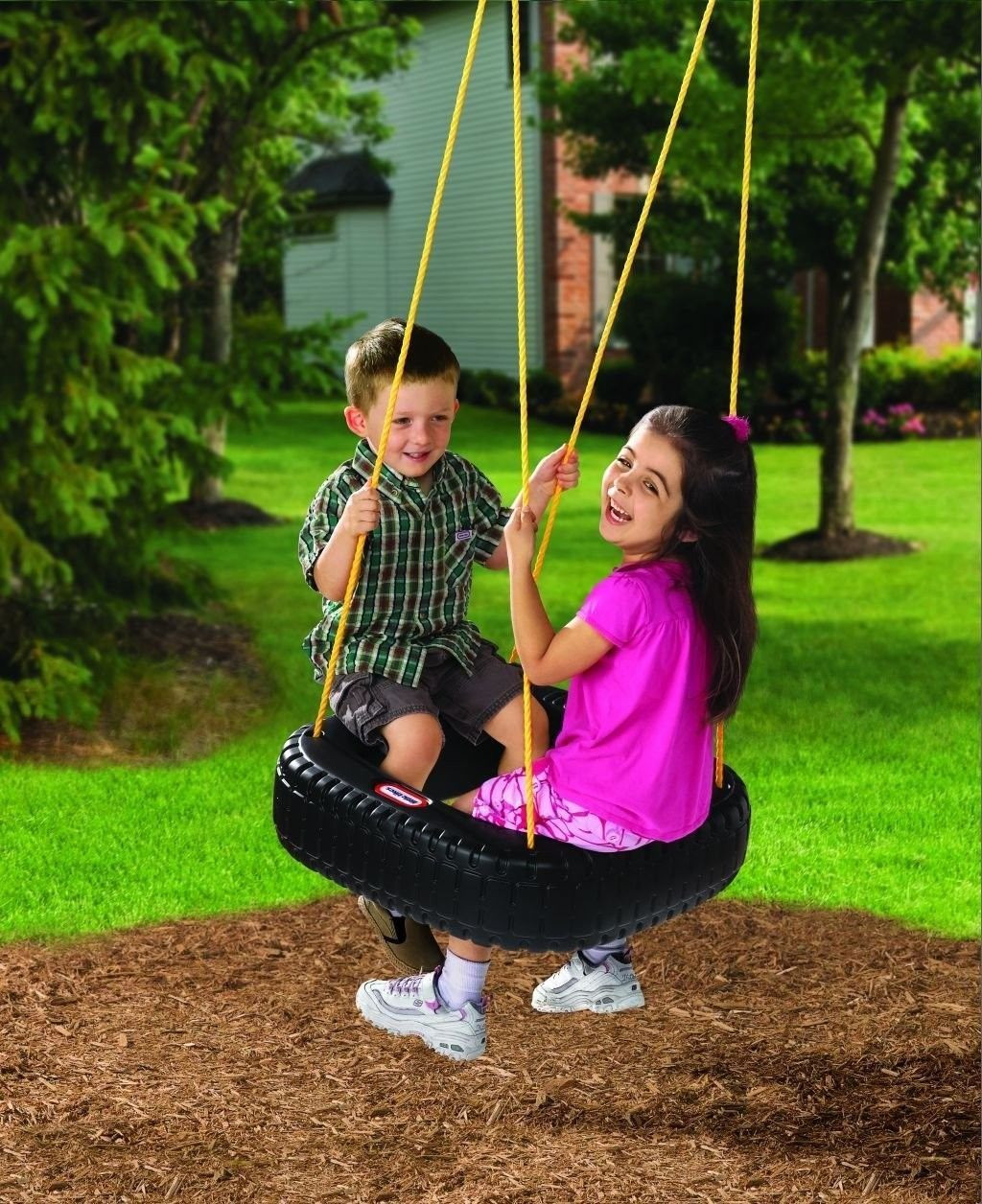Little Kids Swing Set
 Little Tikes Swing Set Tire Outdoor Tree Playground