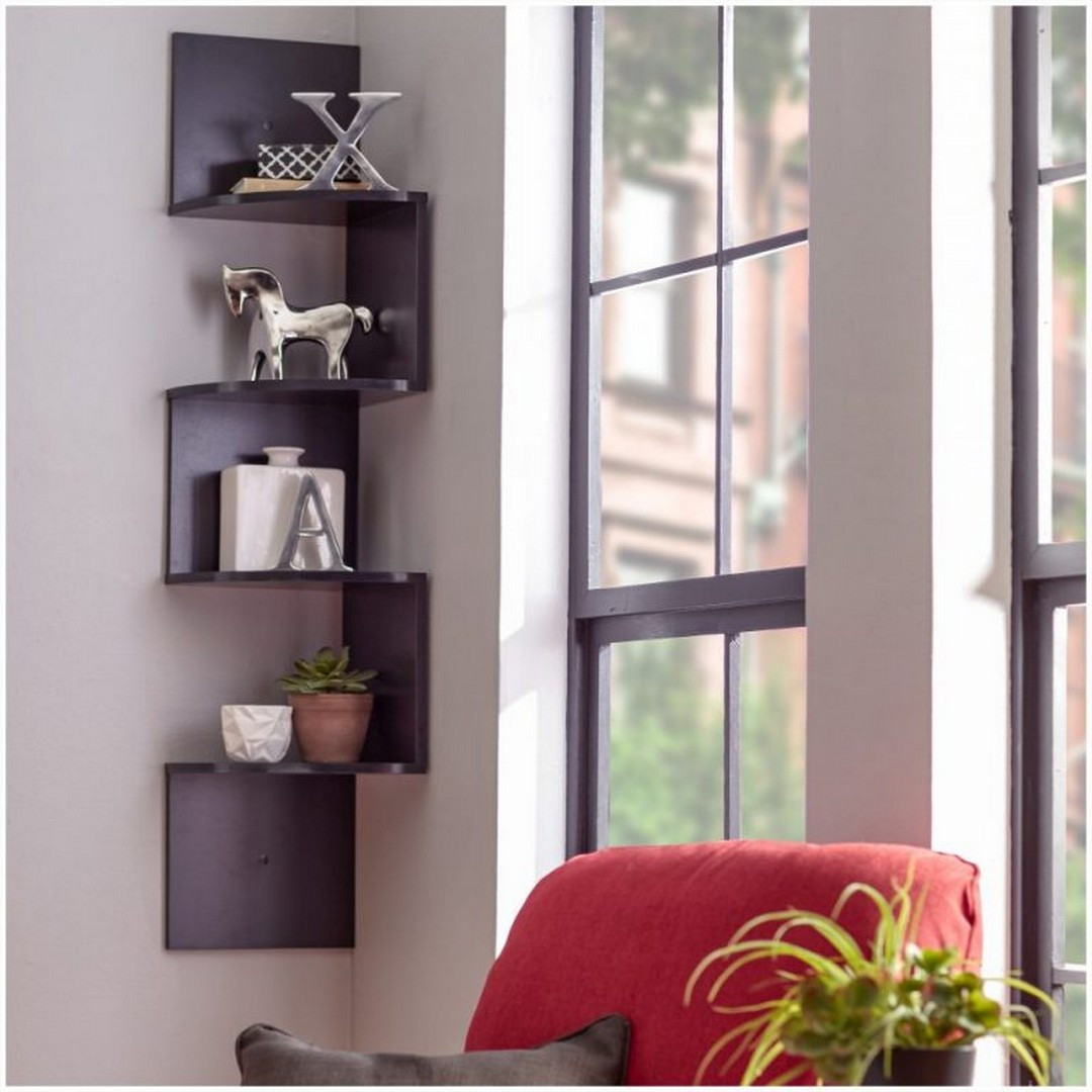 Living Room Corner Decor
 30 Clever Ideas Small Corner Shelves for Living Room Design