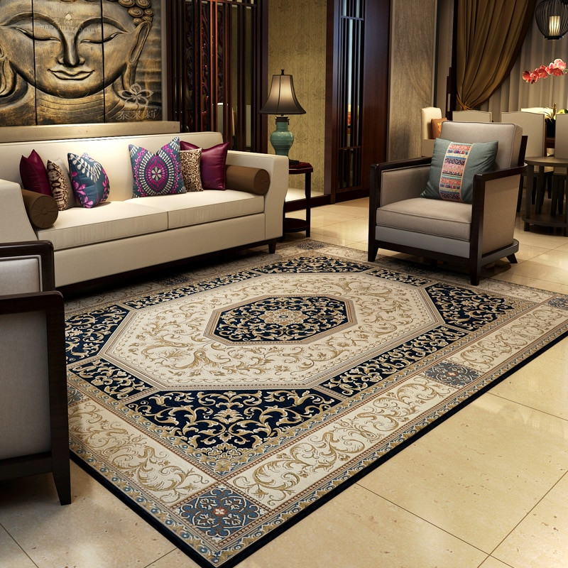 Living Room Floor Rugs
 140X200CM Vintage Chinese Carpets For Living Room European