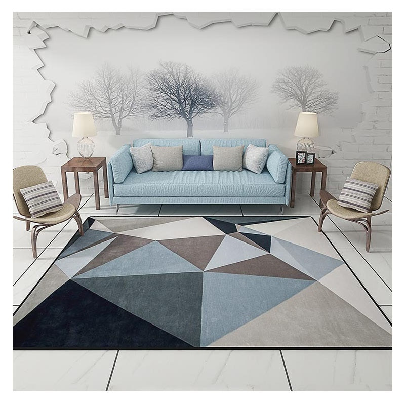 Living Room Floor Rugs
 Modern Carpets for living room Rectangle Geometric Area