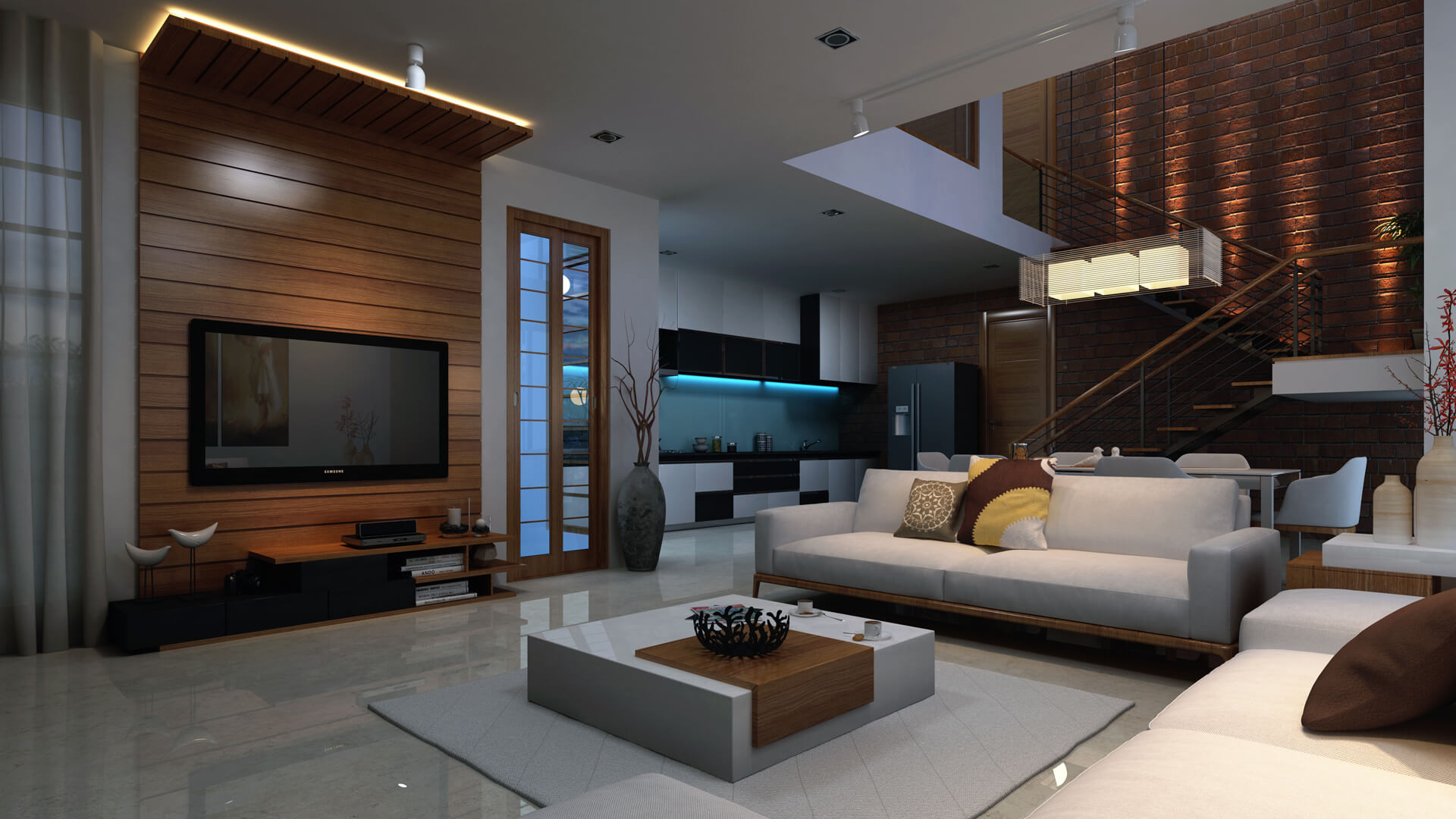 Living Room Interior Ideas
 3d interior design of home living room for holidays