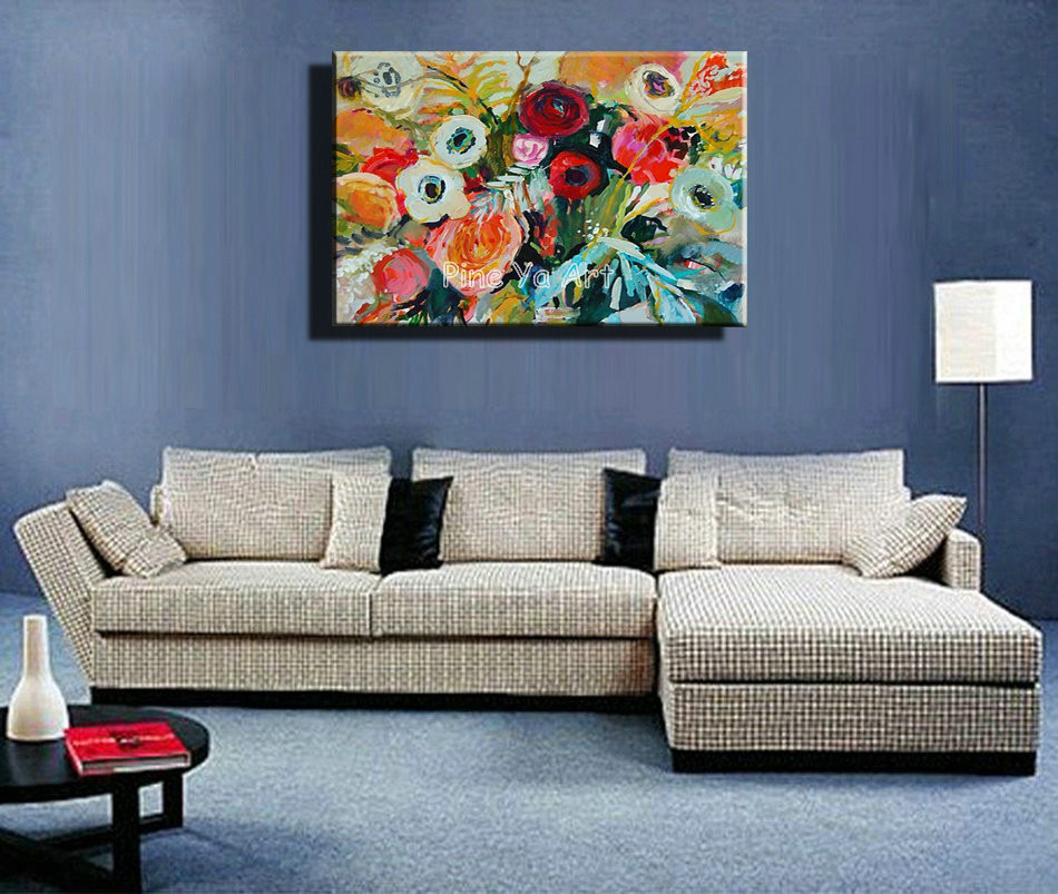 Living Room Paintings
 Famous artist acrylic paint living room abstract modern