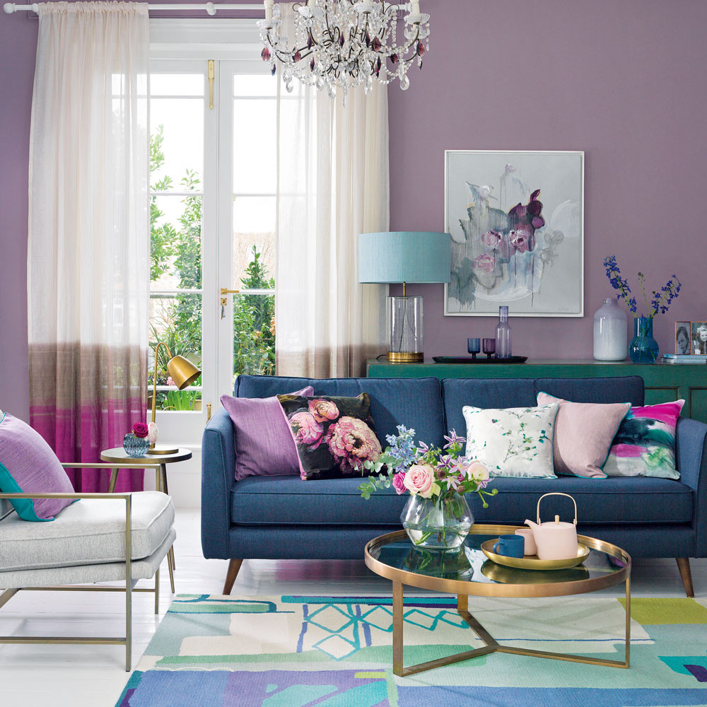 Living Room Theme Ideas
 Purple living room ideas