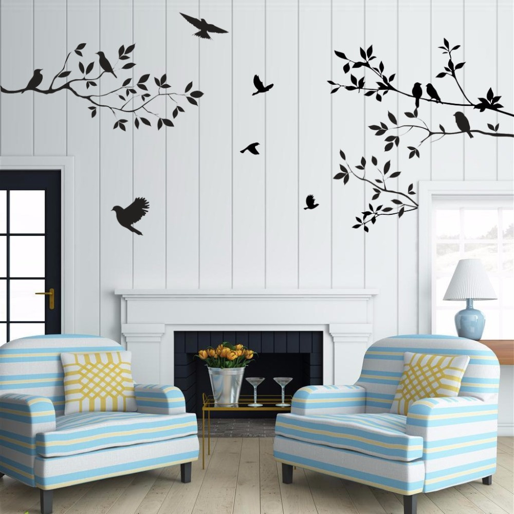 Living Room Wall Decals
 Sale birds tree wall stickers home decor living room diy