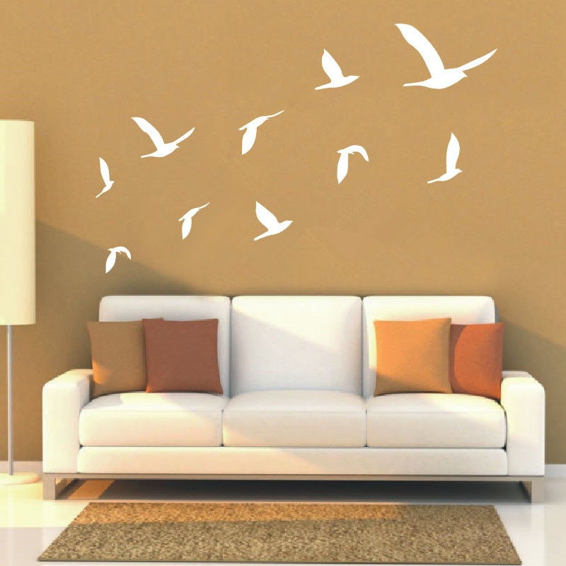 Living Room Wall Decals
 2016 Hot Ten Geese Flying Decals Living Room Wall Art