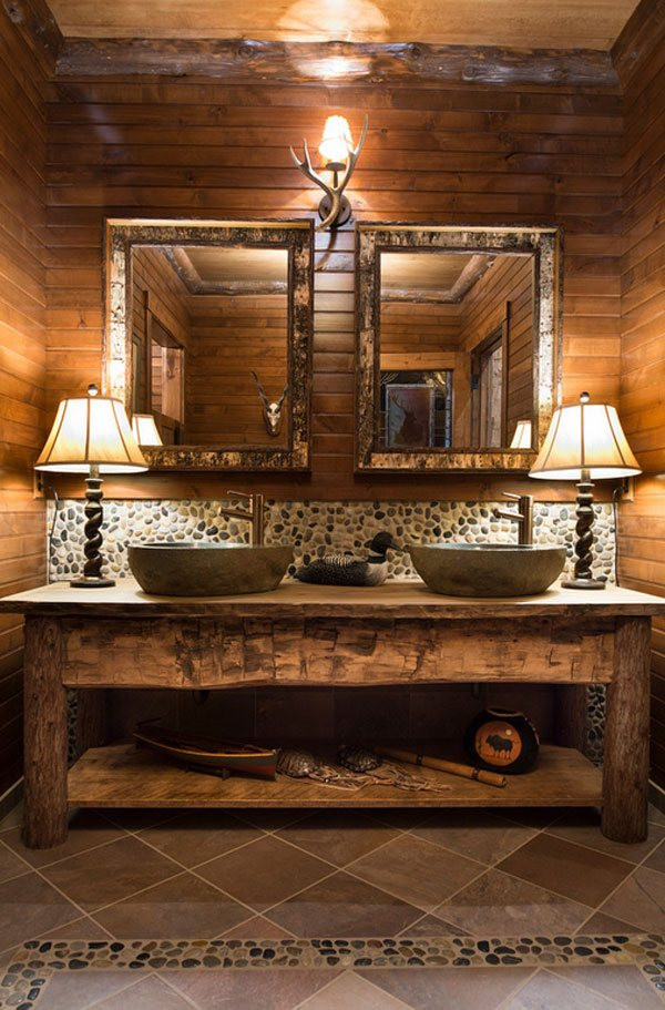 Log Bathroom Vanity
 26 Impressive Ideas of Rustic Bathroom Vanity