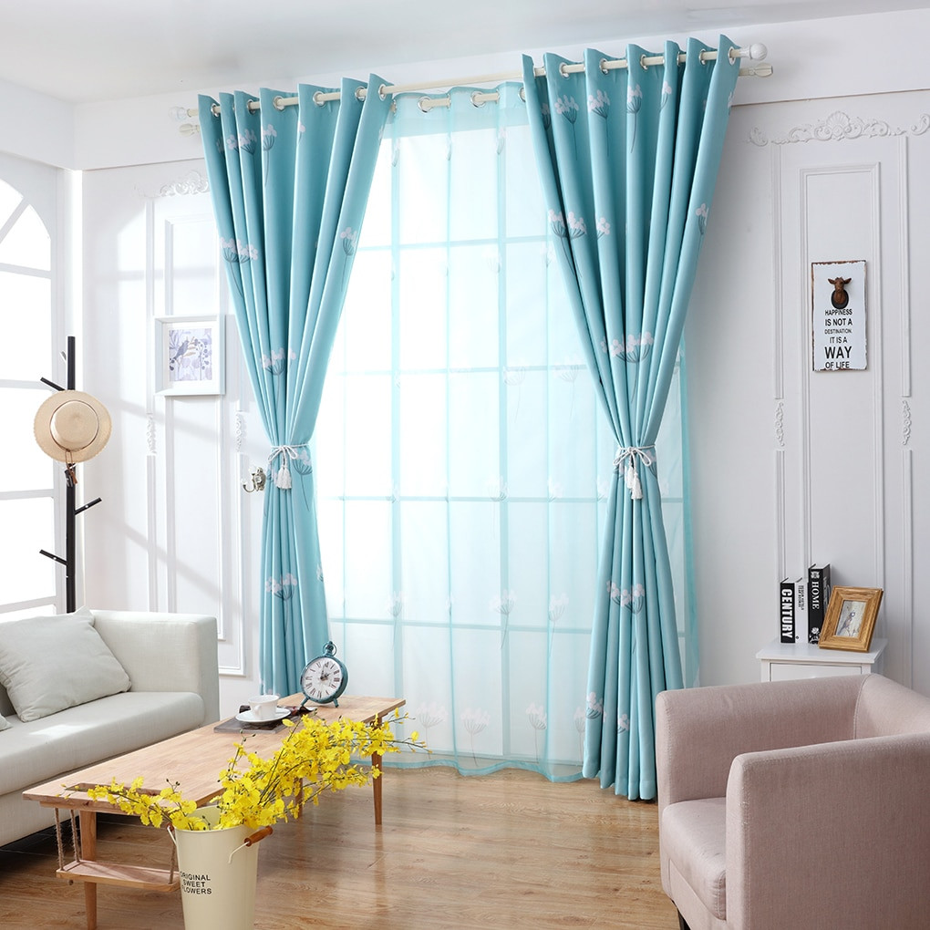 Long Curtains For Living Room
 Curtain New Style Dandelion Patterns Long Window Door