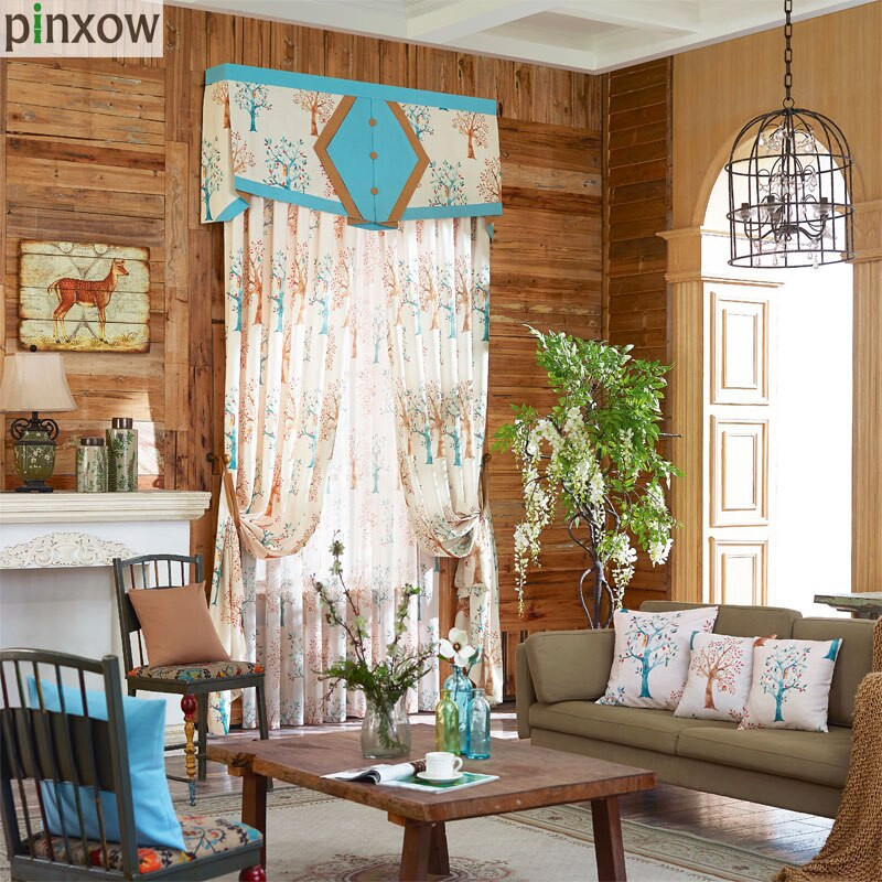 Long Curtains For Living Room
 Rustic Window Curtains For Living Room Blue Bedroom Panel