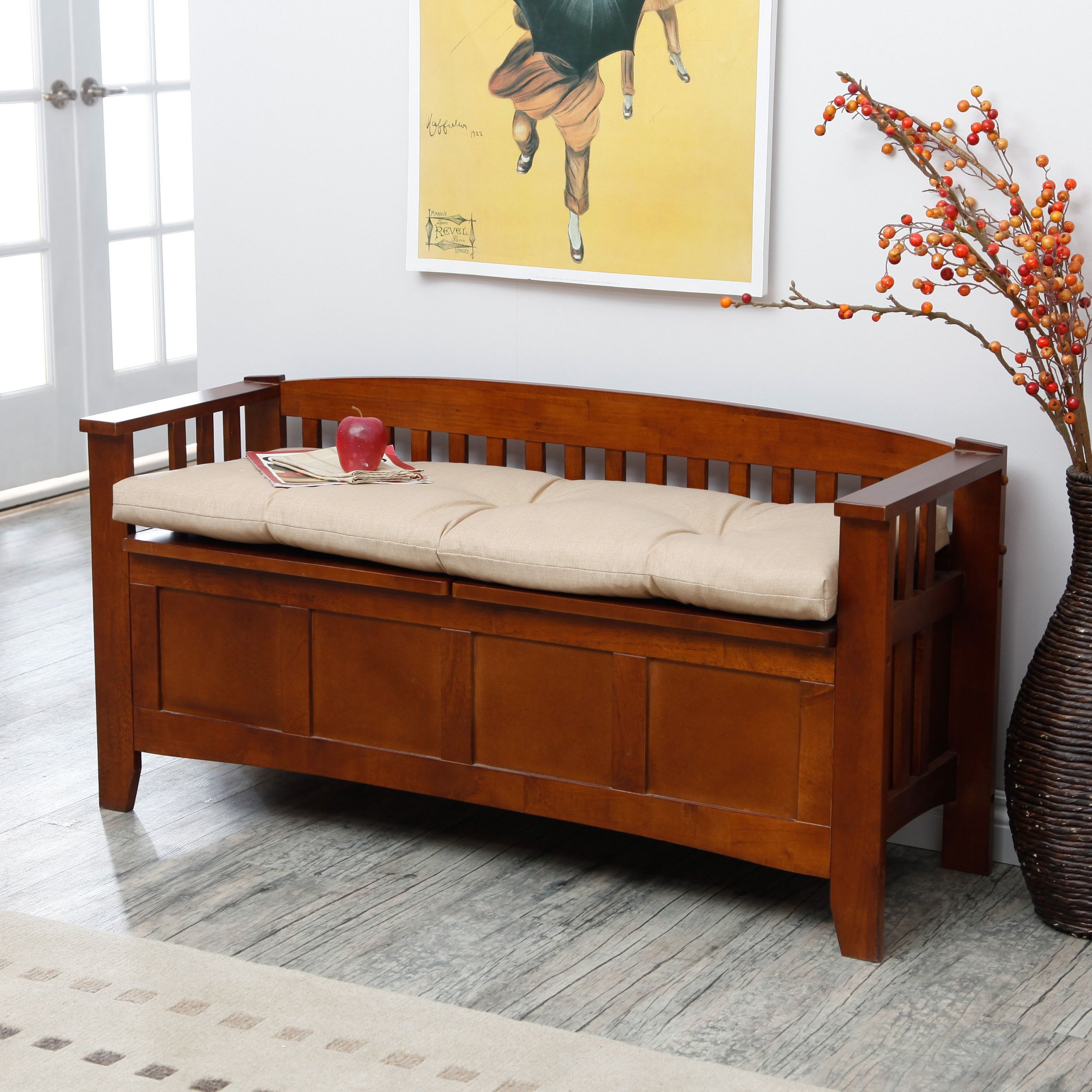 Long Storage Bench With Cushion
 fortable Bench Pads Indoor – HomesFeed
