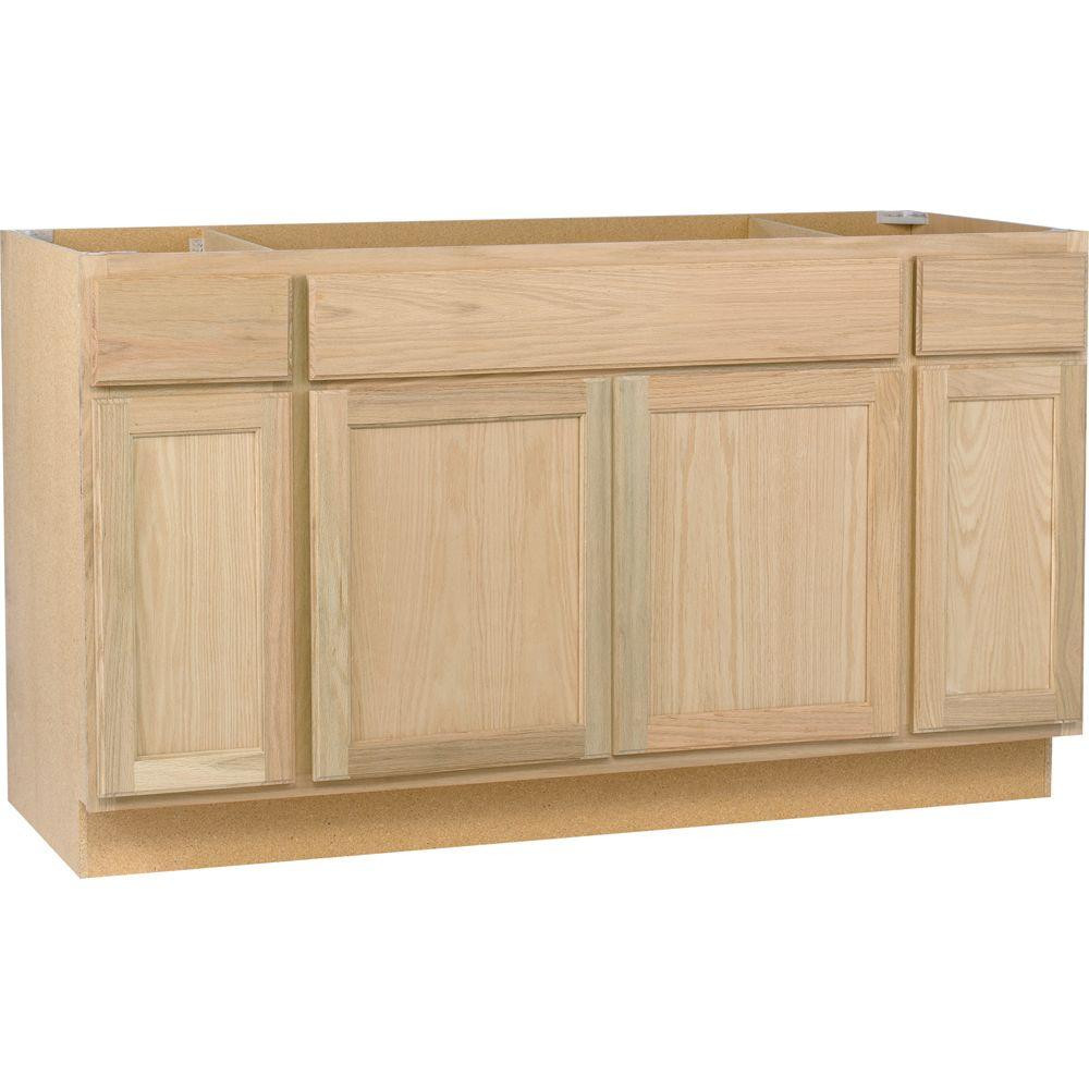 Lowes Unfinished Kitchen Cabinets
 Assembled 60x34 5x24 in Sink Base Kitchen Cabinet in