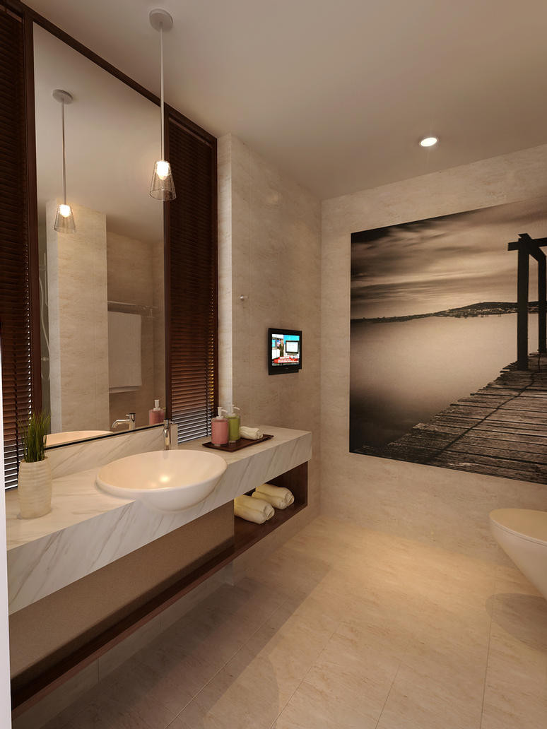 Master Bathroom Without Tub
 bathroom without bath tub by 3Dskaper on DeviantArt