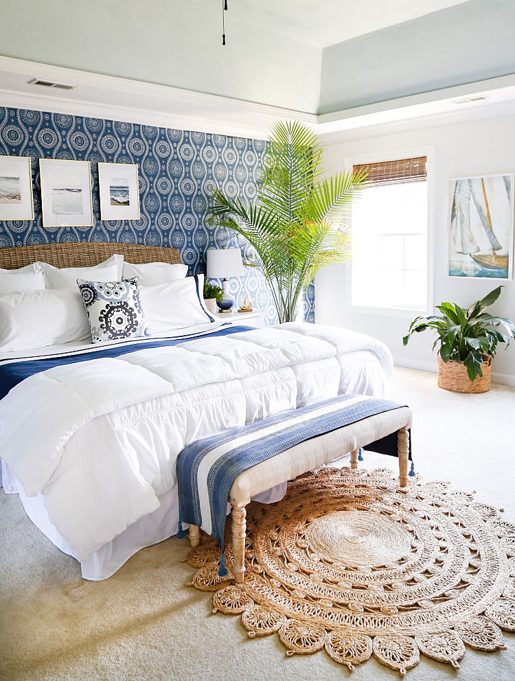 Master Bedroom Makeovers
 Coastal Blues Master Bedroom Makeover Sand and Sisal