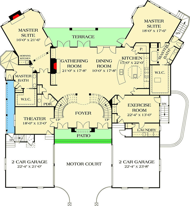 Double Master Bedroom House Plan Floor