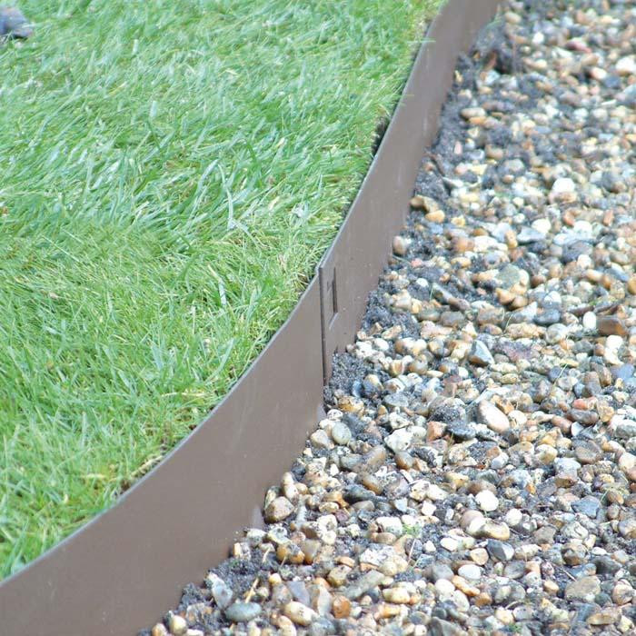 Metal Landscape Edging
 Brown Flexible Steel Lawn Edging Harrod Horticultural UK