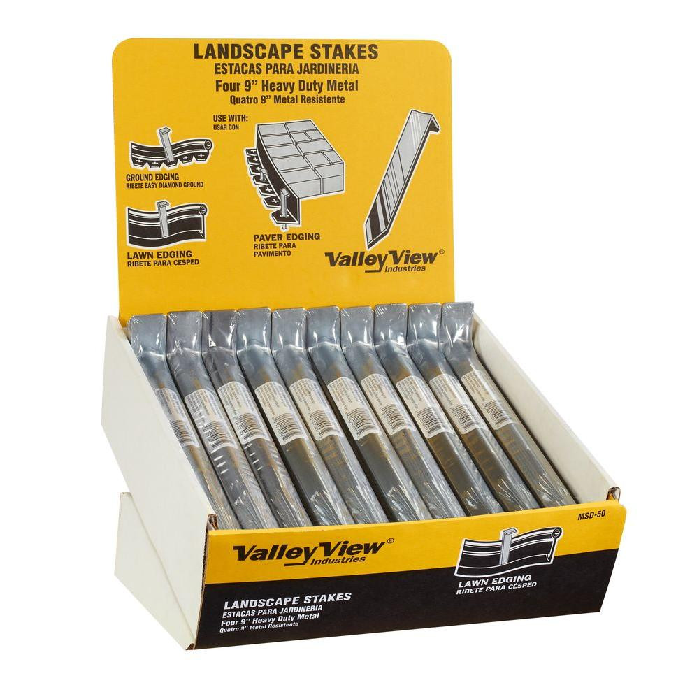 Metal Landscape Edging Home Depot
 Valley View Industries Metal Stakes 4 Pack MSD 50 The