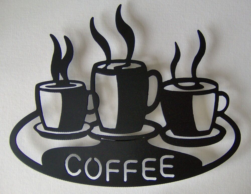 Metal Wall Art For Kitchen
 Coffee Cups Platter Kitchen Metal Wall Art