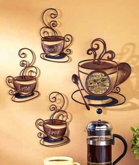 Metal Wall Art For Kitchen
 Decorative Metal Coffee Collection Metal Wall Art