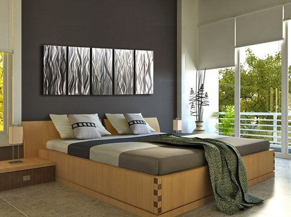 Metal Wall Decor For Bedroom
 Modern Abstract Metal Wall Art Sculpture in Silver