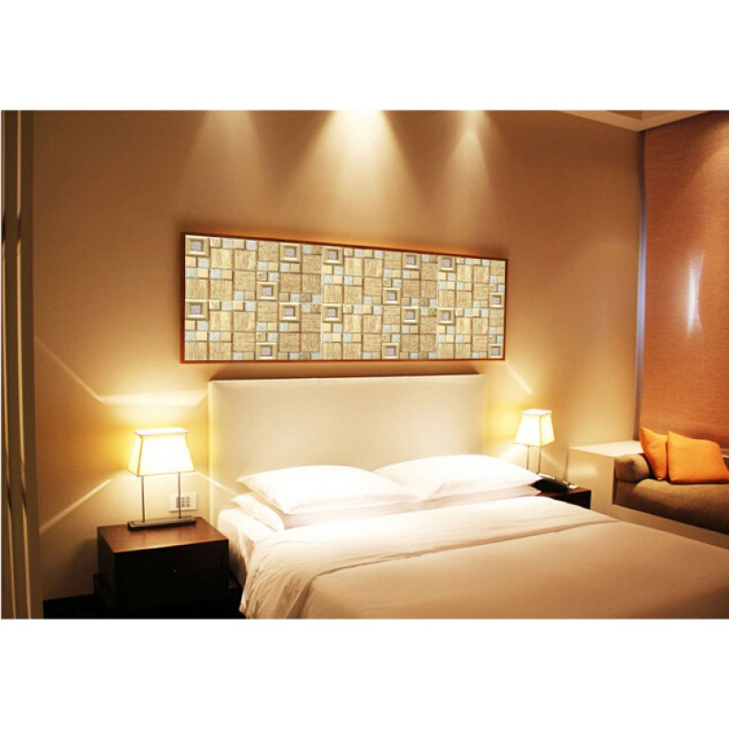 Metal Wall Decor For Bedroom
 gold crystal glass mosaice tile coating metal tile gold