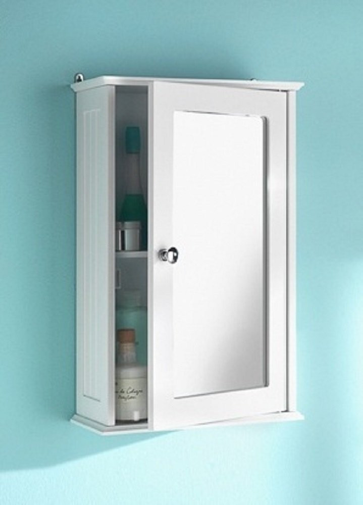 Mirrored Bathroom Cabinet
 Bathroom Medicine Cabinet Vintage White Single Mirrored