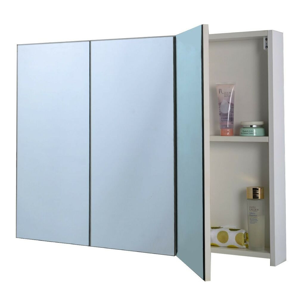 Mirrored Bathroom Cabinet
 Bathroom Storage Cabinet with 3 Mirrors Cupboard Bath