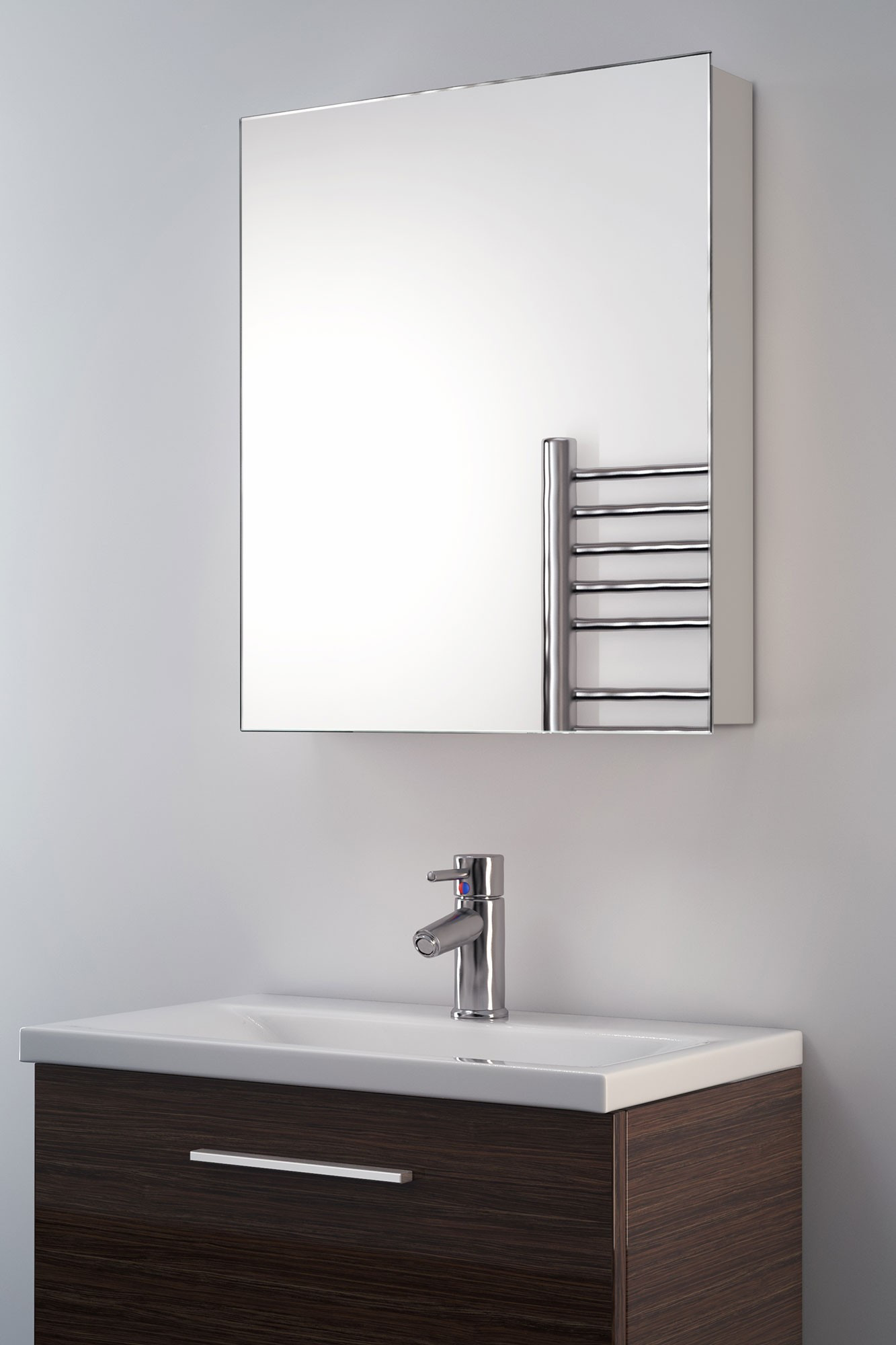 Mirrored Bathroom Cabinet
 Iris mirrored bathroom cabinet H 700mm x W 600mm x D