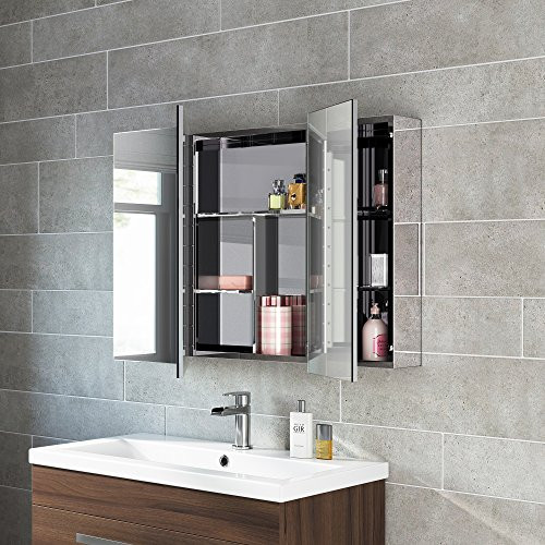 Mirrored Bathroom Cabinet
 600 x 900 Stainless Steel Bathroom Mirror Cabinet Modern