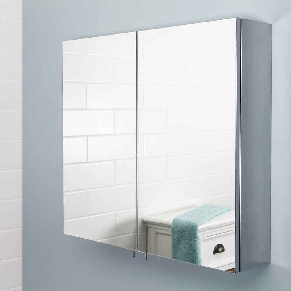 Mirrored Bathroom Cabinet
 Stainless Steel Bathroom Cabinet Mirror & Doors