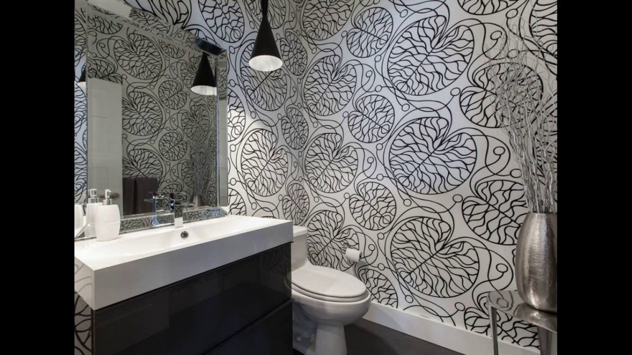 Modern Bathroom Wallpaper
 Modern bathroom wallpaper design