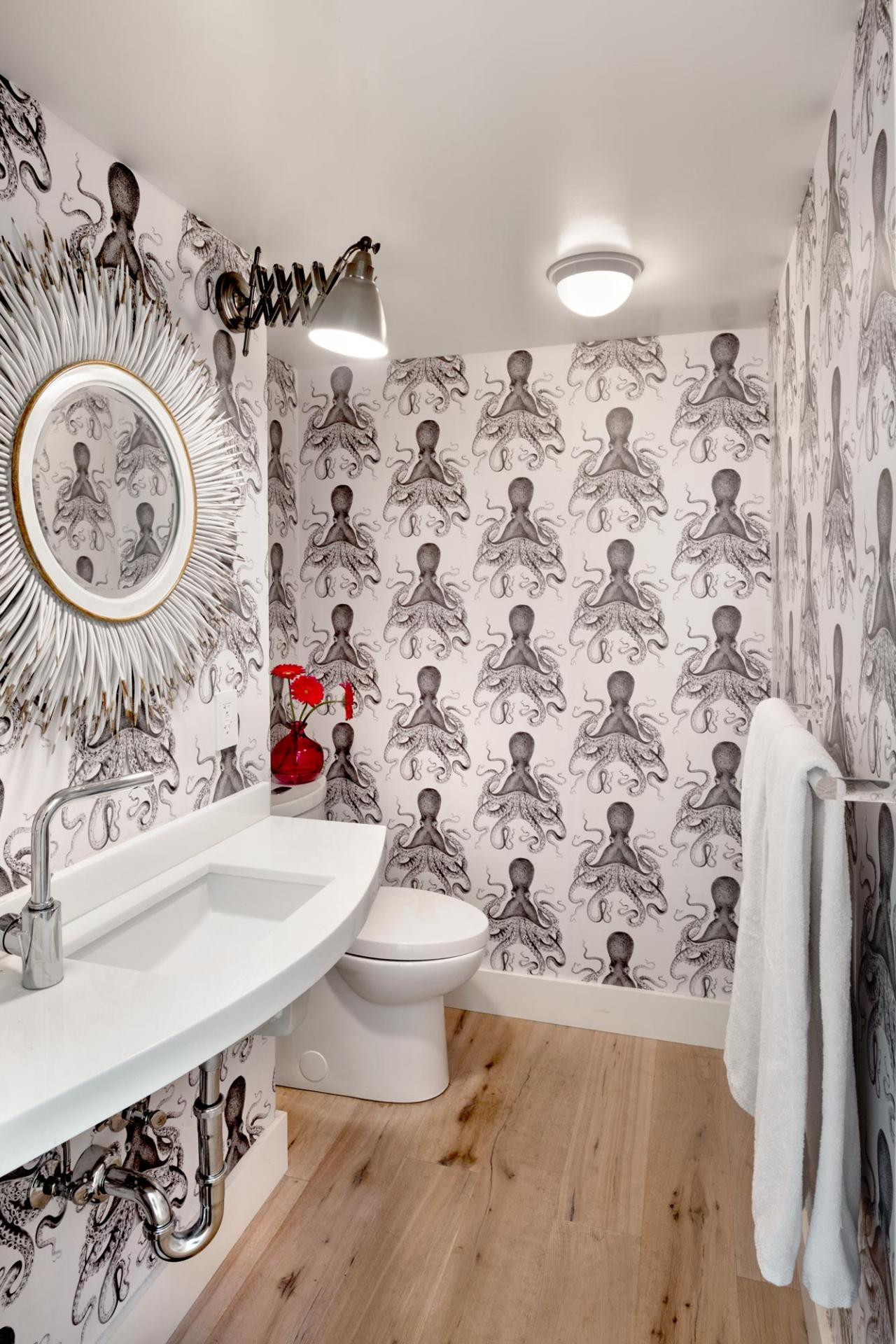 Modern Bathroom Wallpaper
 Black and White Wallpapers to Help You Finish Decorating