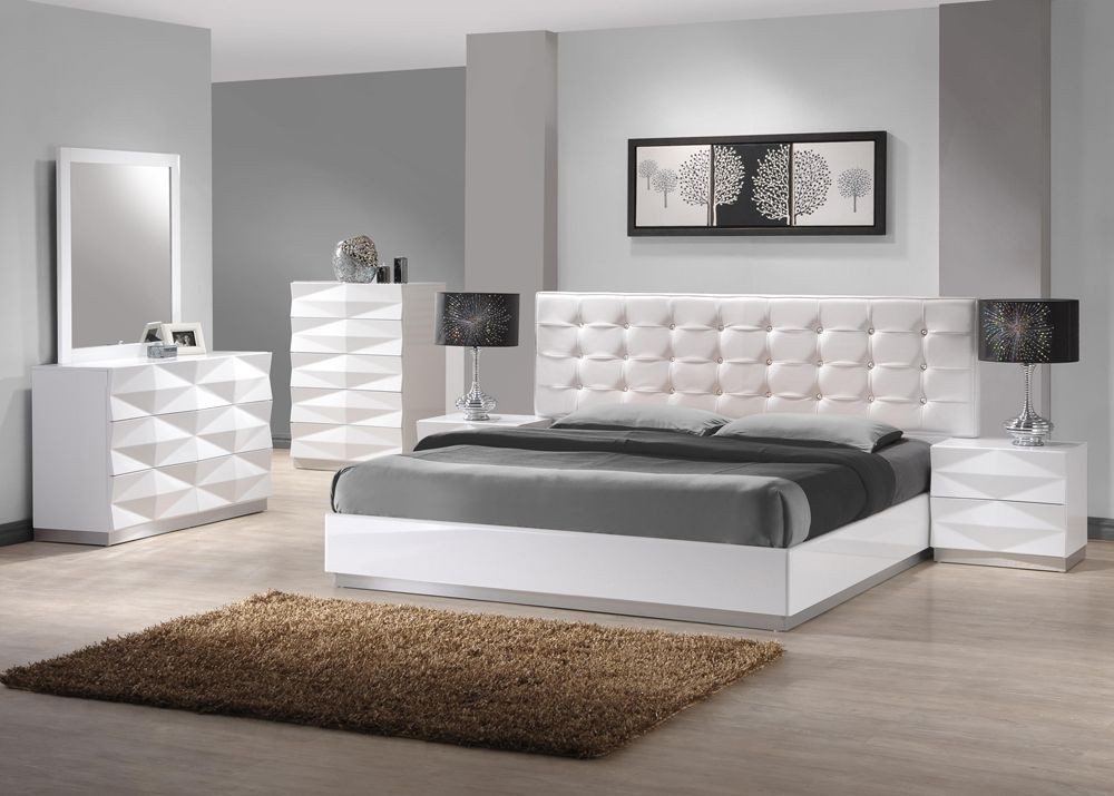 Modern Bedroom Furniture
 Stylish Leather Modern Master Bedroom Set Springfield
