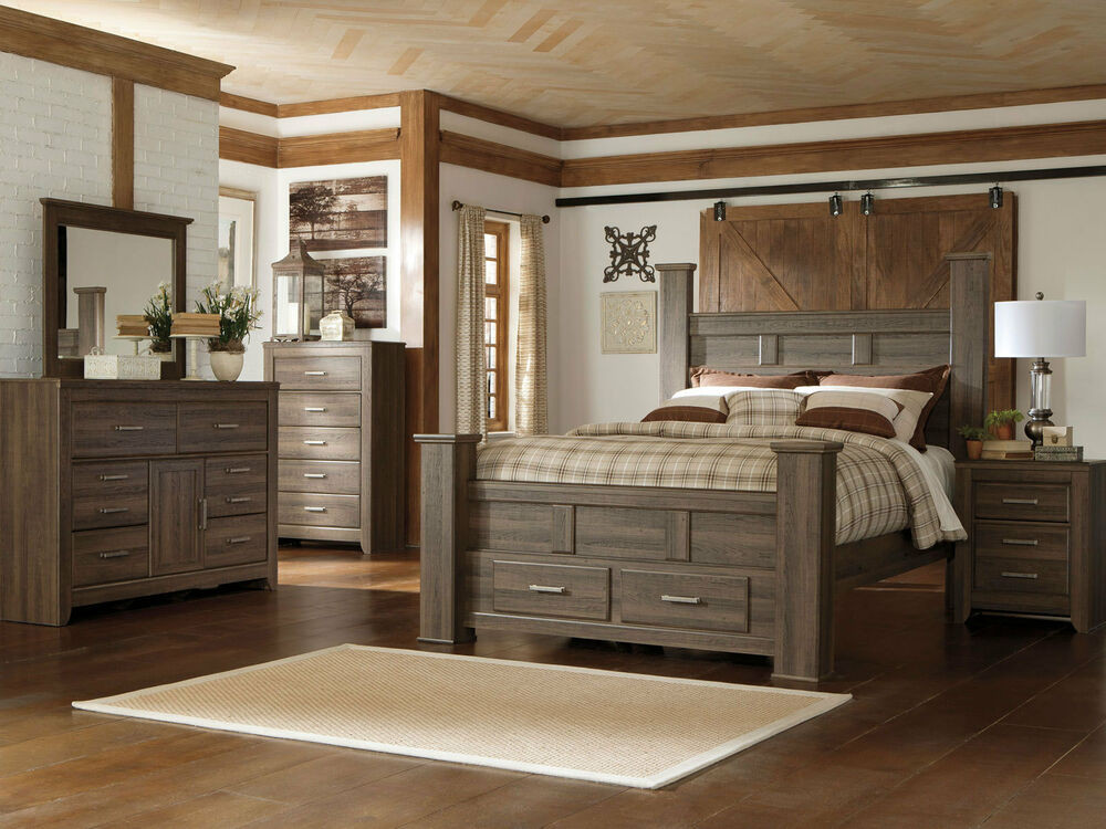 Modern Bedroom Sets Under 1000
 Ashley Furniture B251 Juararo Modern Queen King Poster