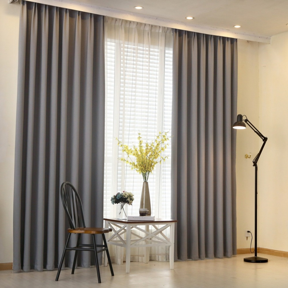 Modern Drapes For Living Room
 NAPEARL Modern curtain plain solid color blackout full