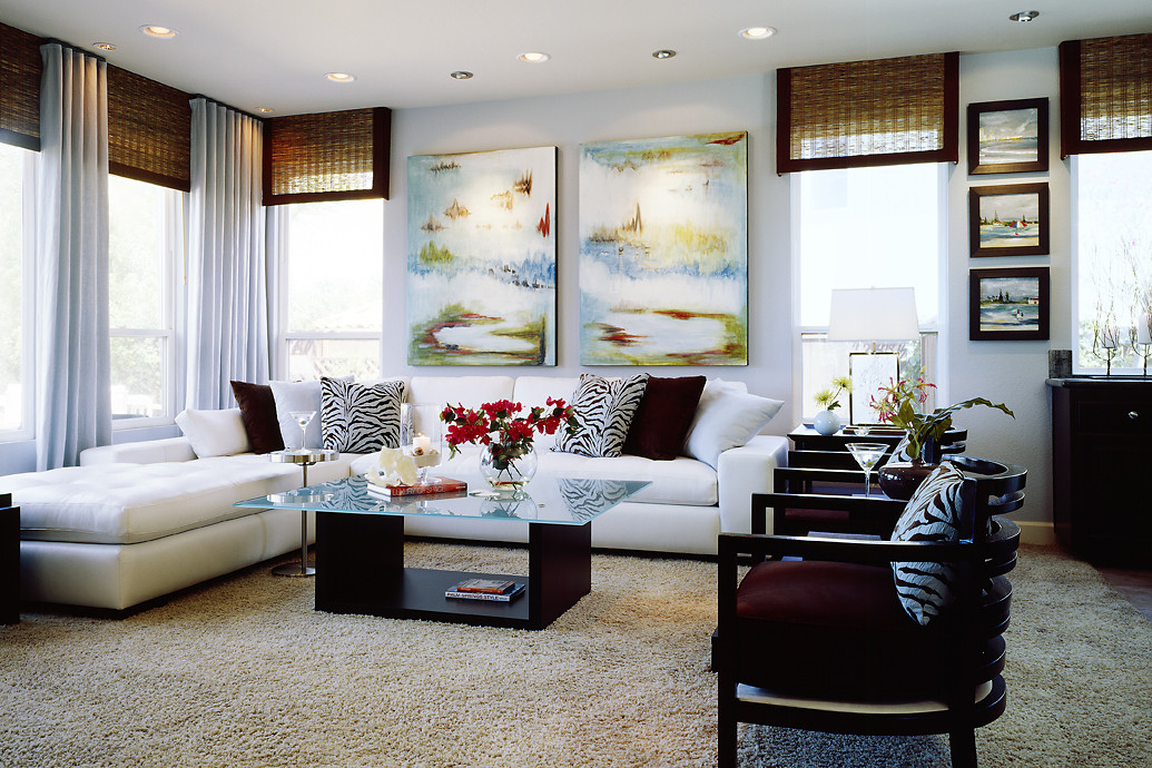 Modern Family Living Room
 Beach Inspired Modern Family Room Before and After