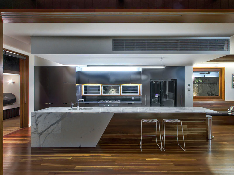 Modern Galley Kitchen
 Modern galley kitchen design using floorboards Kitchen