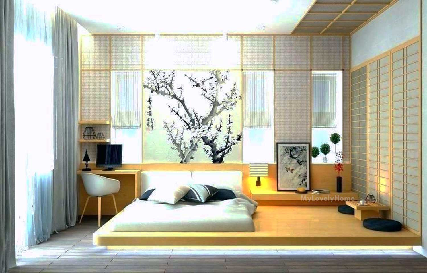 Modern Japanese Bedroom
 Modern Japanese Bedroom Decor Ideas My Lovely Home