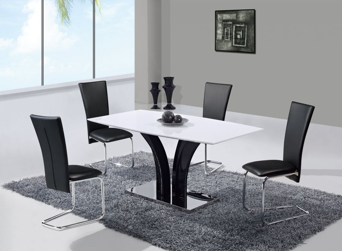 Modern Kitchen Chairs
 Extendable Frosted Glass Top Leather Designer Table and