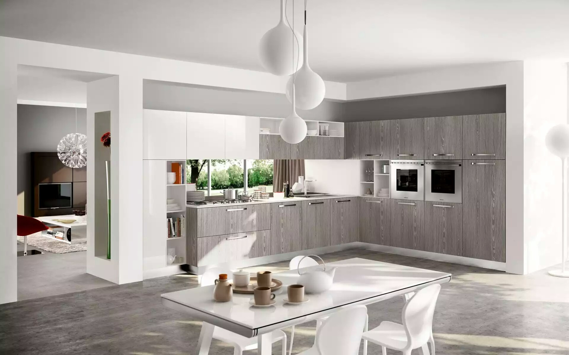 Modern Kitchen Decor
 Bright and Sunny Kitchen Design ideas